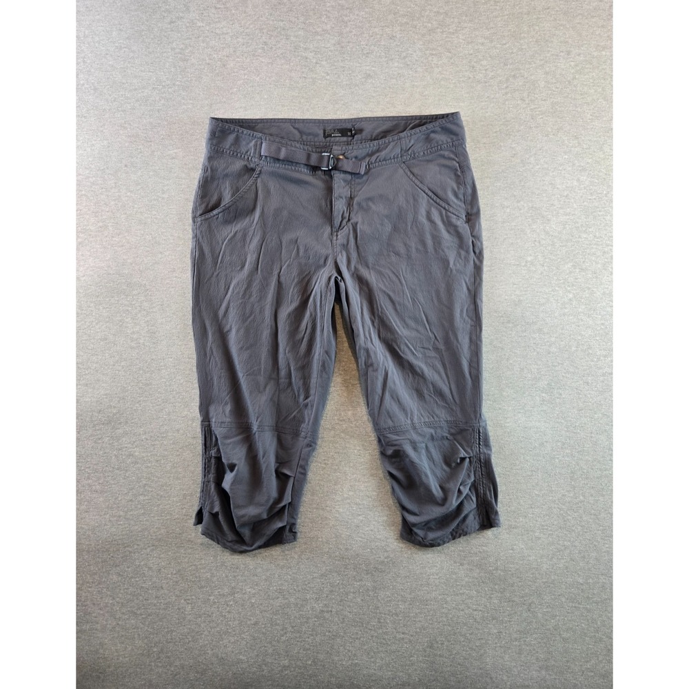 Prana Jasmine Knicker Crop Capri Pants Size 10 Dark Gray Gorpcore Hiking Camping